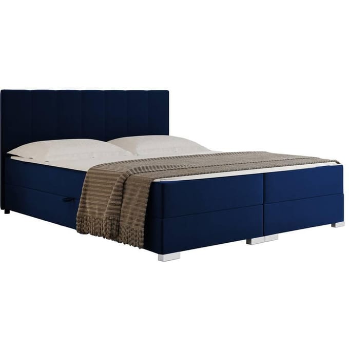Boxspring Jaya 160x200 cm fluweel incl topper en opbergruimte | NADUVI Collection