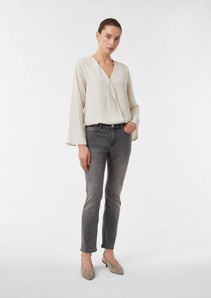 Slim Fit Stretch Jeans Met Middelhoge Taille Dames COMMA