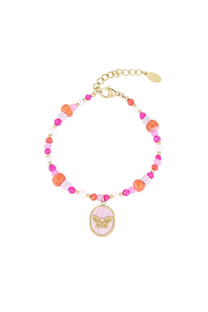 Charming Multicolor - Kralen Armband - Stainless Steel
