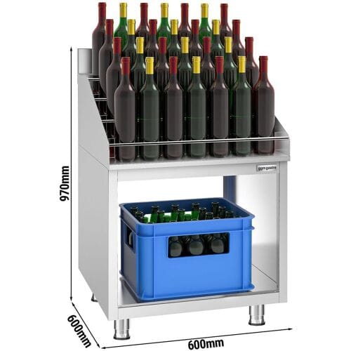 GGM Gastro Cocktail-Flaschenregal - Edelstahl - 600x600mm