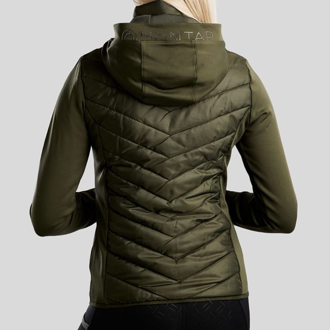 MONTAR MOELIZA HYBRID JACKET GUN METAL CRYSTALS Donkergroen