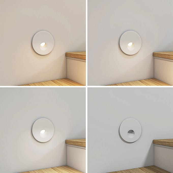 Arcchio LED inbouwlamp Vexi, Ø 7,5 cm, wit, aluminium, CCT
