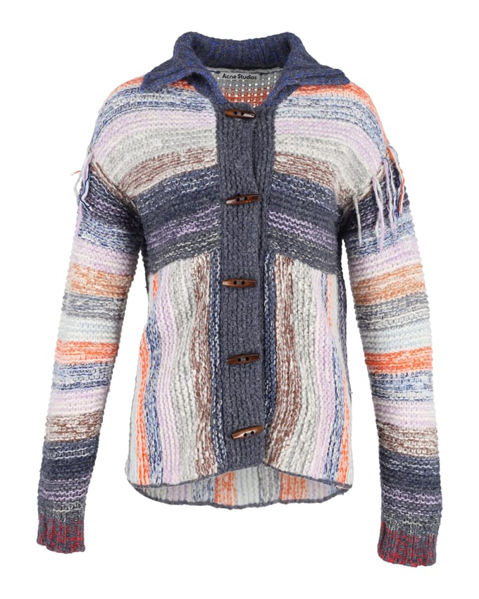 Acne Studios Karya Mouliné gestreept vest in veelkleurige wol