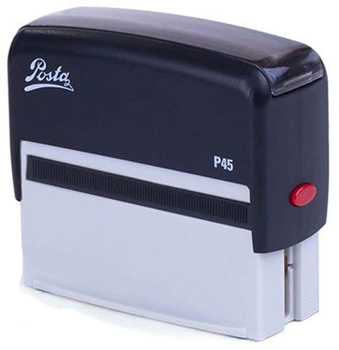 Posta P45 | zelfinktende stempel | 80x23mm