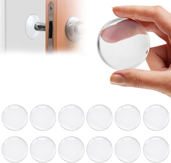 Deurstoppers - Muurstickers - Bescherming Muren - Zelfklevend - 12 stuks - Transparant