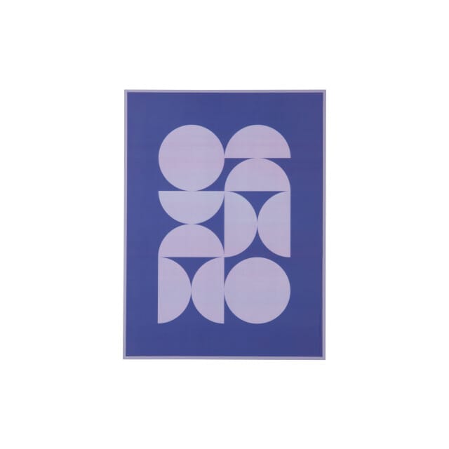 Present Time - Wall Art Geo Abstracto - Blauw - 3x30x40 cm