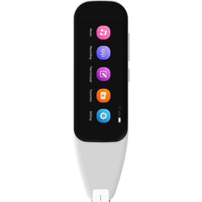 DOSMONO Woordenboek Vertaling Pen Scanner Tekst Scannen Lezen Vertaler Apparaat Meertalig wit