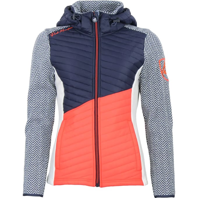 Dames polar jack met afneembare capuchon en gewatteerde panelen Peak Mountain Amir