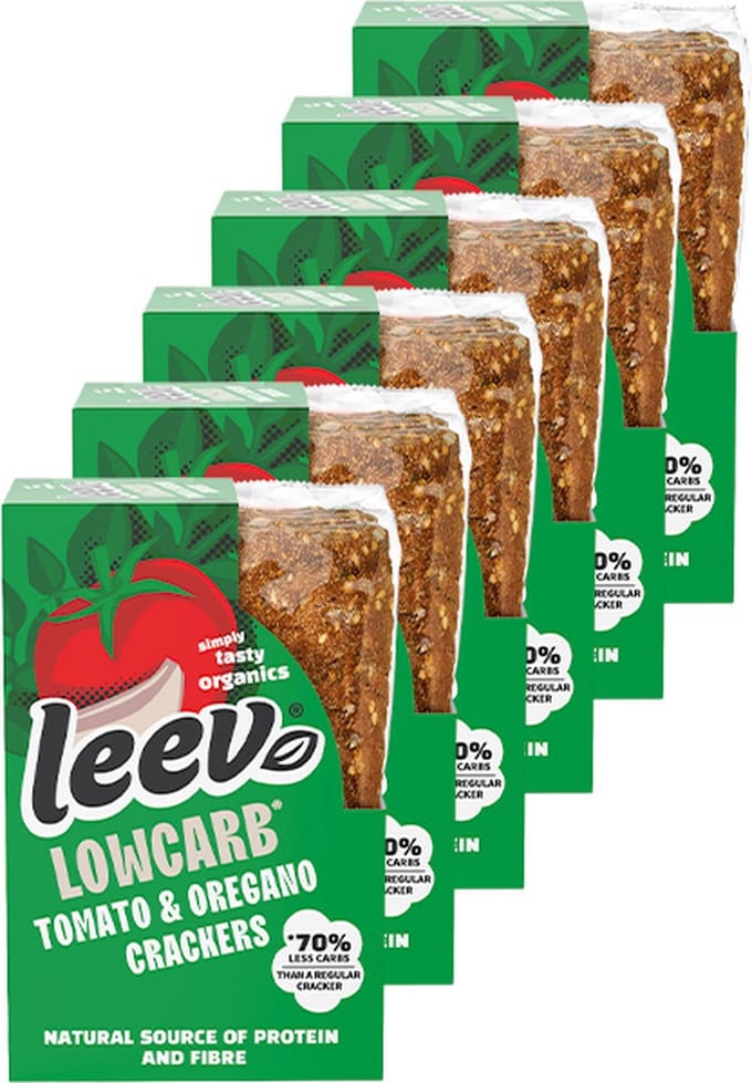 Leev® Bio | Low Carb Qrackers | Bruschetta | 6 stuks | 6 x 80g