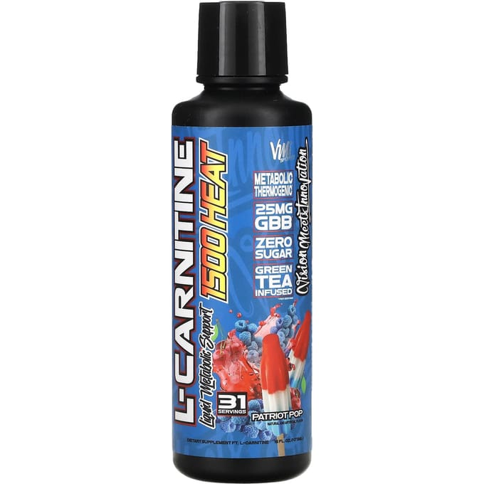 VMI Sports, L-Carnitine 1500 Heat, Patriot Pop, 16 fl oz (473ml)
