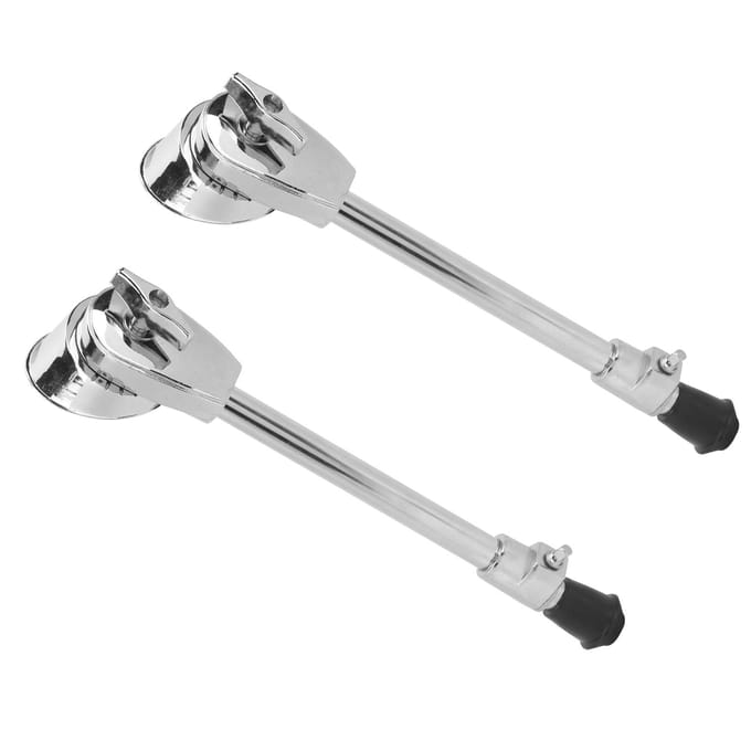 Paire de pieds de grosse caisse avec support fixe anti?Antirouille stable pour instrument à percussion white