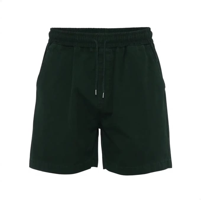 Twill Short broek Colorful Standard Organic hunter green