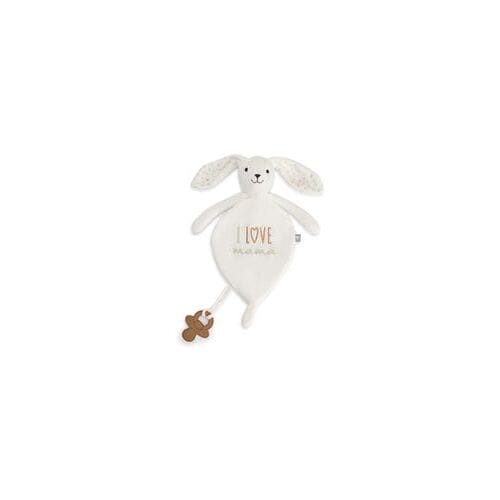 Prénatal knuffeldoekje I Love Mama White unisex