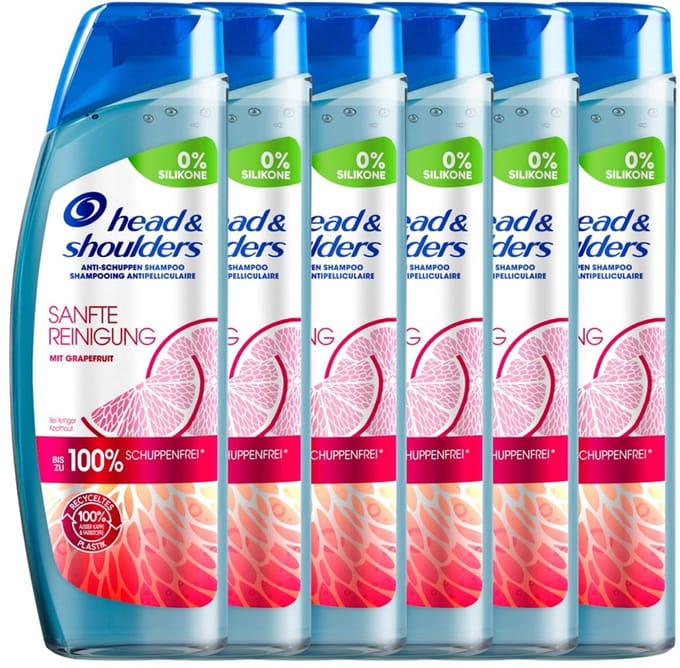 Head & Shoulders Sanfte Reinigung met Grapefruit – Anti-roos Shampoo – 6 x 250 ml