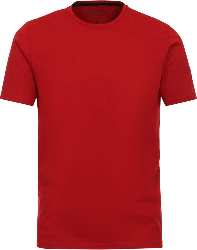 Redmond regular fit T-shirt - korte mouw O-hals - rood