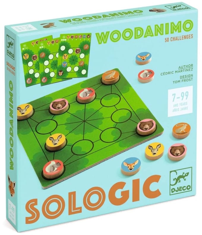 Djeco logicaspel Woodanimo - FSC 100% houten speelgoed.