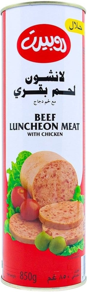 Robert luncheon Meat Ingeblikte Halal Rund 850 Gram