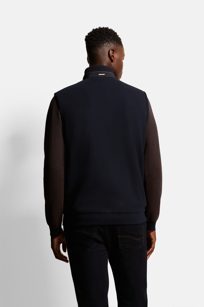Bugatti Herren Vest met kruissteek