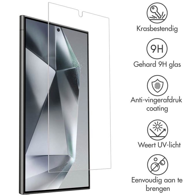 Accezz Screen Protector - Geschikt voor Samsung Galaxy S24 Ultra - Gehard Glas Screenprotector