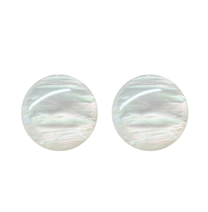Clip oorbellen opaal wit 2 cm