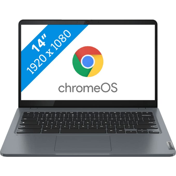 Lenovo IdeaPad IP Slim 3 Chrome 14IAN8 Intel Core i3 N-series i3-N305 Chromebook 35,6 cm (14") Full HD 8 GB LPDDR5-SDRAM 128 GB eMMC Wi-Fi 6E (802.11ax) ChromeOS Engels Grijs