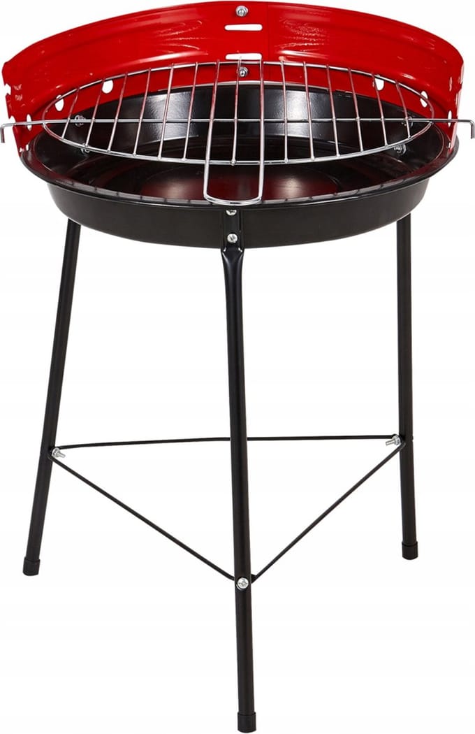 Rechte ronde houtskoolgrill, 41x33.5x46.5cm