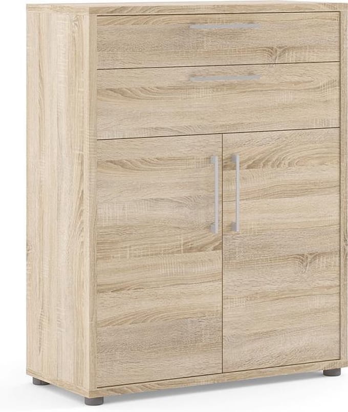 Prisme archiefkast 2 lades en 2 deuren eiken decor.
