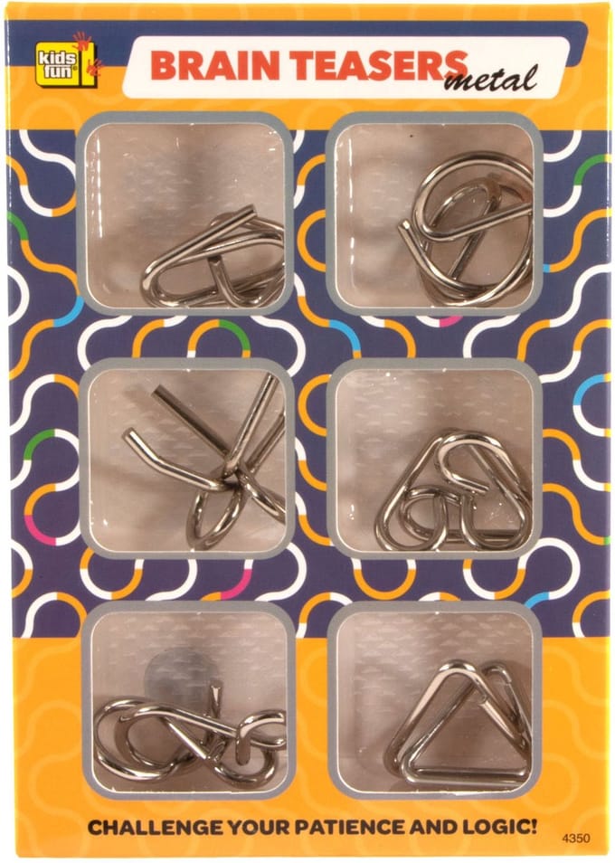 Set metalen hersenkrakers 6 spellen - UNI
