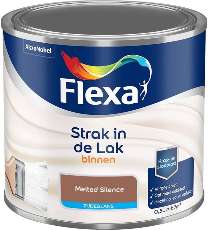 Flexa - Strak In De Lak Binnenlak Zijdeglans - Melted Silence - Mengverf - 500 Ml