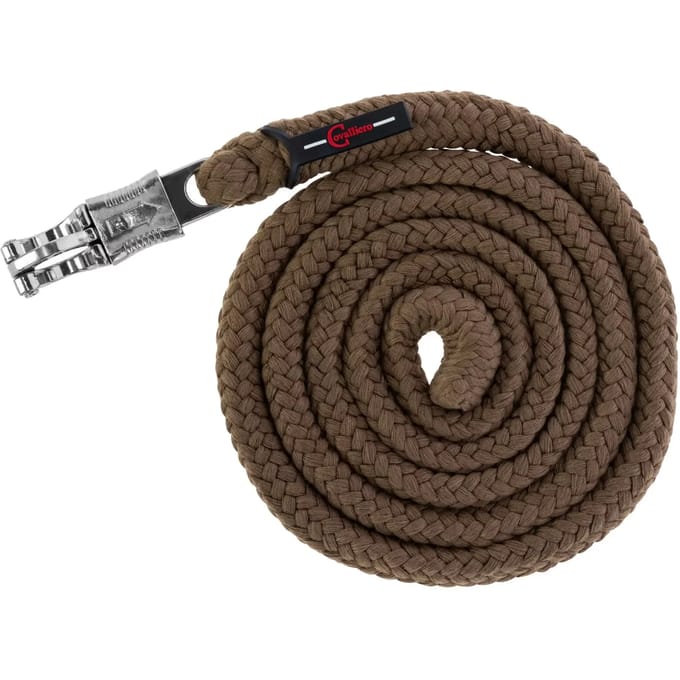 Voorbrenglijn Classic soft, cappuccino bruin, paniekknip 2m