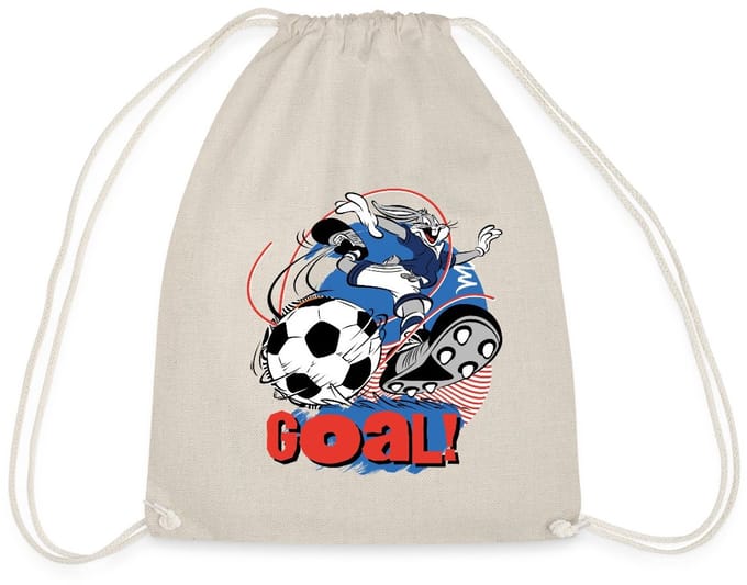 Looney Tunes Bugs Bunny Voetbal Ontwerp Goal! Gymtas