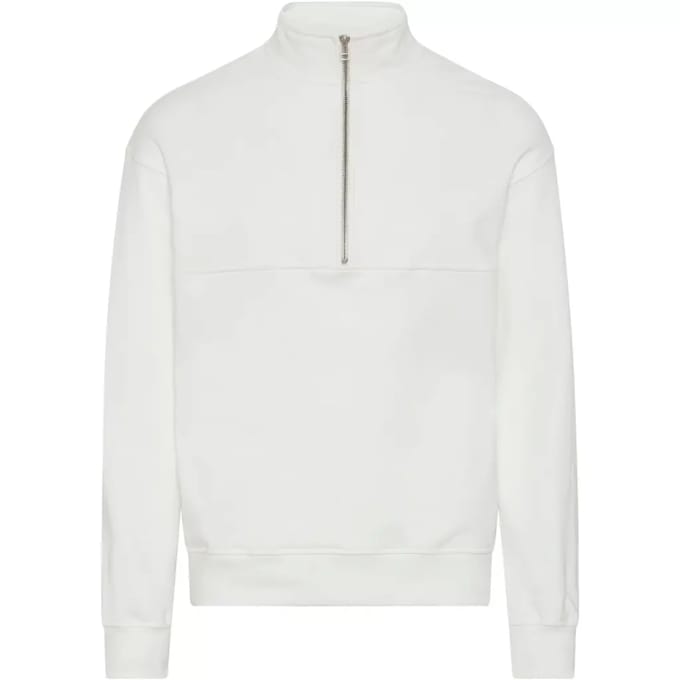Sweatshirt 1/4 rits Colorful Standard Organic optical white