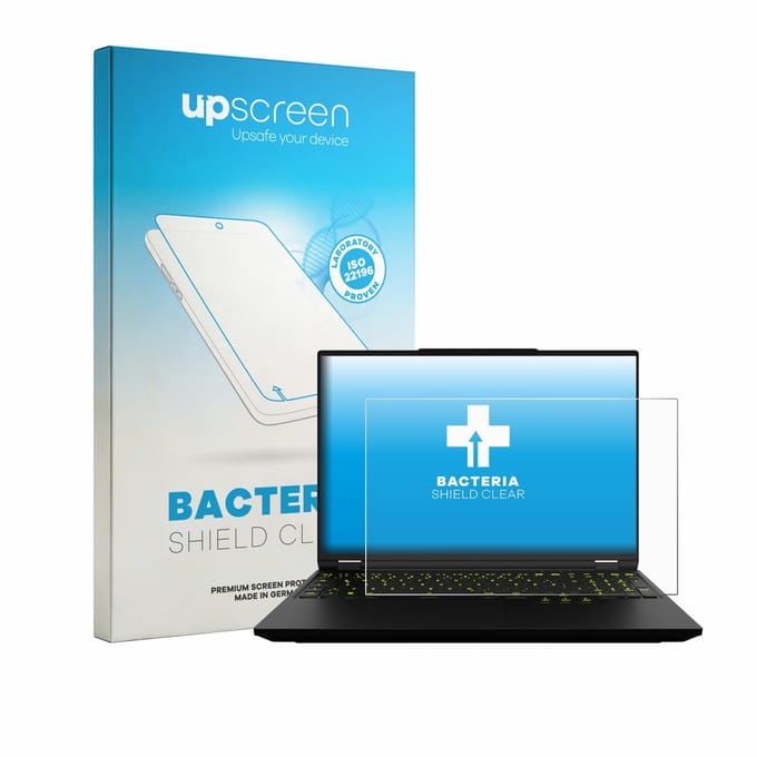upscreen - Screenprotector voor XMG Neo 16 - Folie Beschermfolie transparant antibacterieel