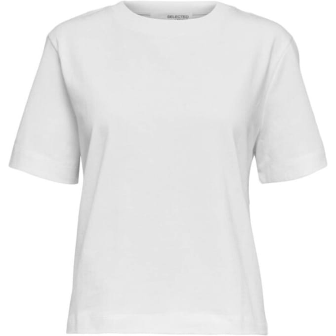 boxy fit T-shirt van katoen- en viscosemix model 'ESSENTIAL'