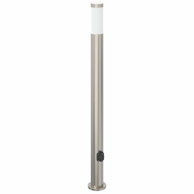 vidaXL Bolderarmatuur met stopcontact 110 cm RVS IP44