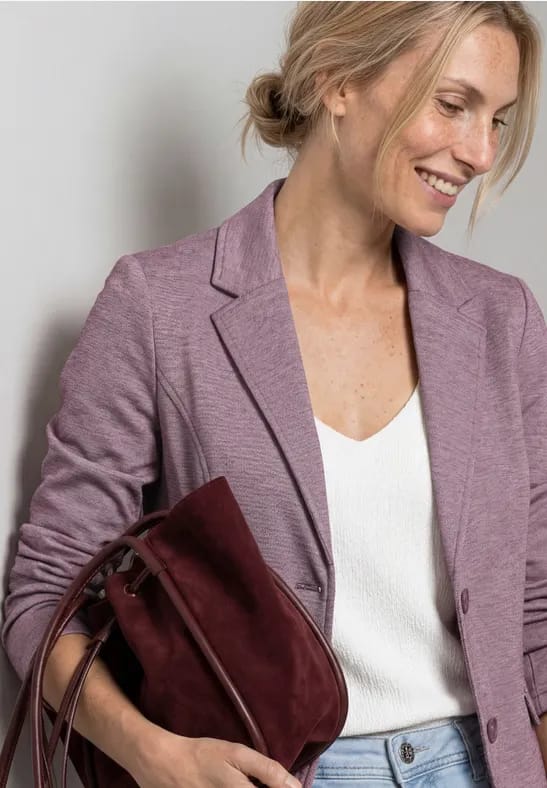 Basic blazer in effen kleur