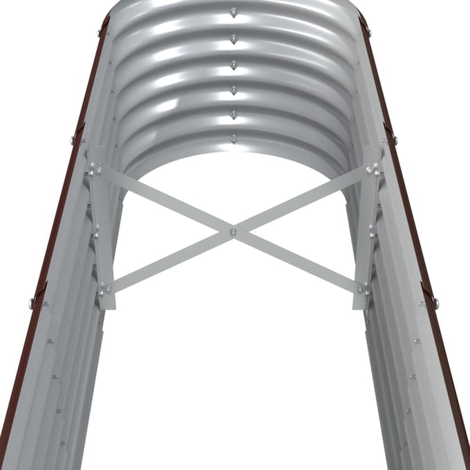 vidaXL - Plantenbak - 260x40x36 - cm - gegalvaniseerd - staal - bruin