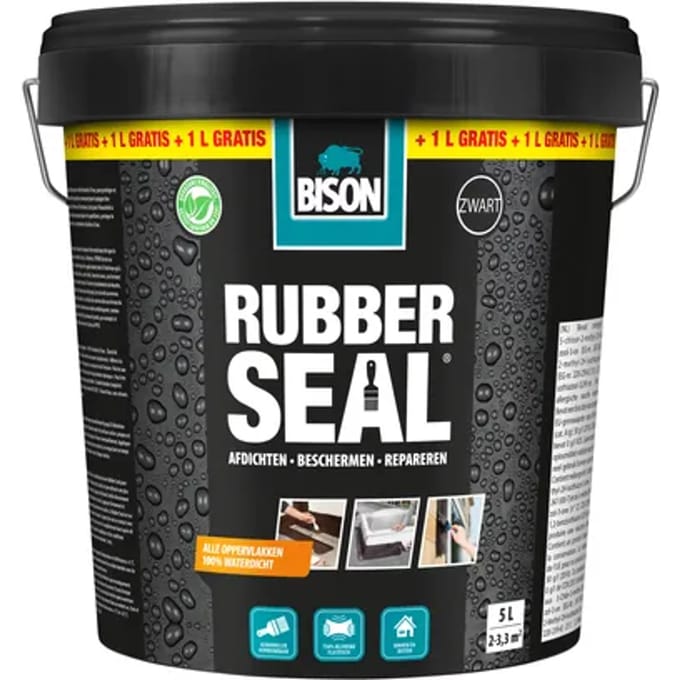 Bison Rubber Seal - Zwart - Waterdicht - 5l