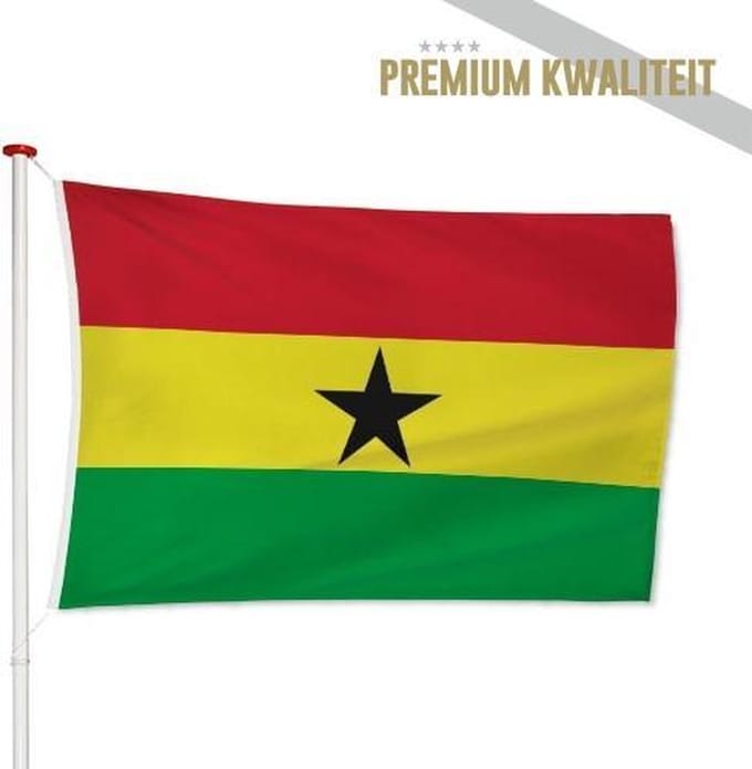 Ghanese Vlag Ghana 40x60cm - Kwaliteitsvlag - Geschikt voor buiten