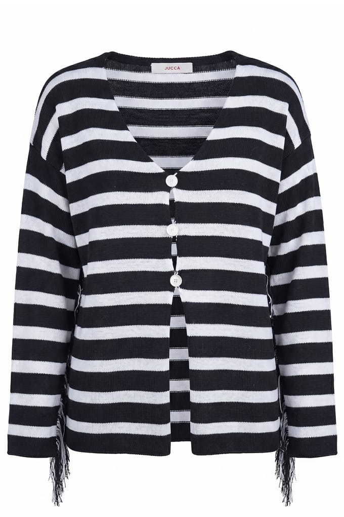Jucca - Cardigan - 471733 - wit/zwart