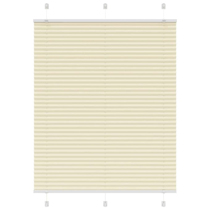 vidaXL - Plissé - rolgordijn - 105x150cm - stofbreedte - 104,4cm - polyester - crème