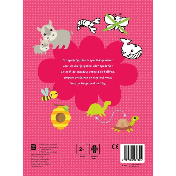 Mijn Eerste Spelletjes: Dieren (2-3 Jaar) - Mijn Eerste Spelletjesblok