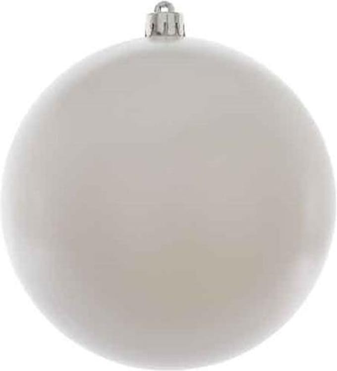 Kerstbal kunststof 20cm winterwit