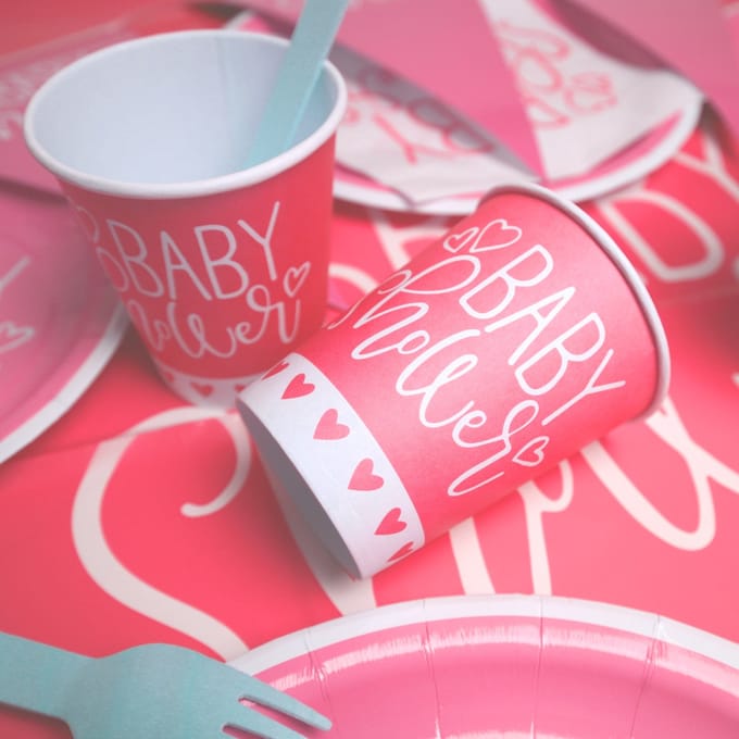 Tafeldecoratie set Babyshower (Roze)