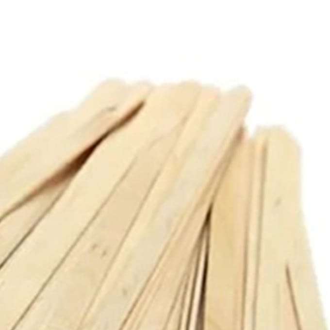 1000 Pièces Bâtonnets de Glace en Bois 14x0.5x0.1cm Bâtonnets d'Artisanat pour Cire Abaisse-langue beige