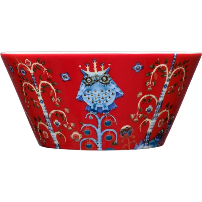 Iittala - Taika Schaal zwart wit - rood - 0,6l