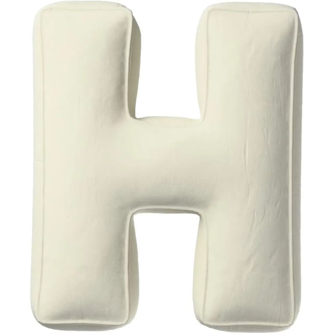 Kussen letter h Yellow Tipi Posh Velvet