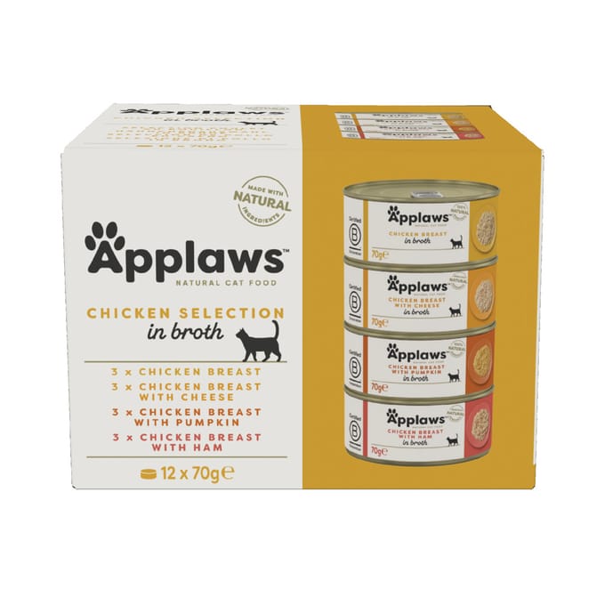 Applaws Blik Cat Multipack Smaak - Chicken selection 12 x 70 gram