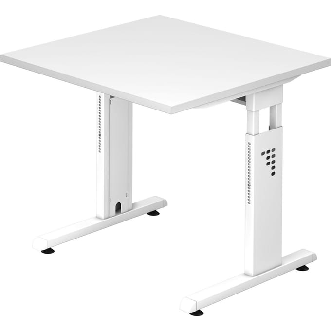 MEGA 8 W | Bureau - 80 x 80 Tafelhoogte I In hoogte verstelbaar Wit/Wit