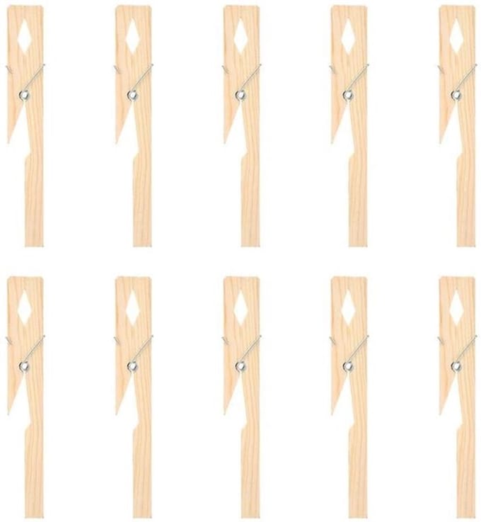 Allecto - Testbuis Houder Clip - Bamboe Set van 10 Stuks - Voor